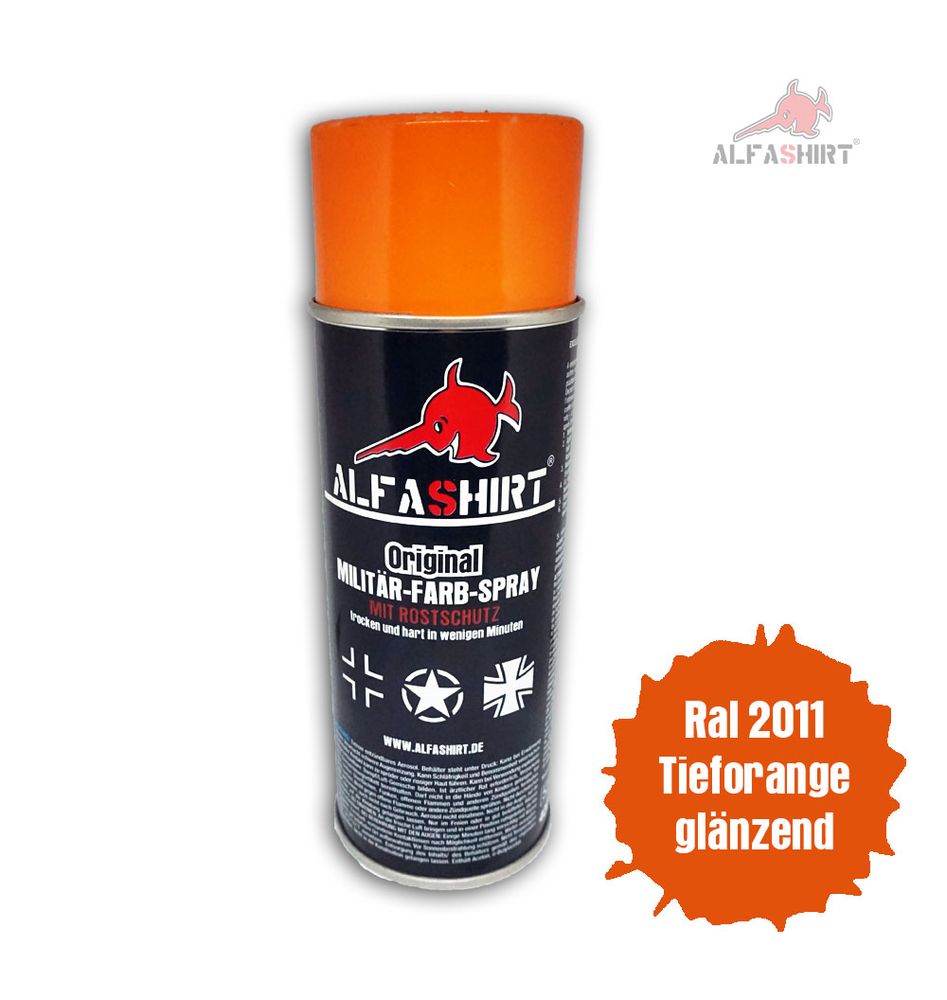 Farbspray Ral 2011 Tieforange glänzend Kommunalorange Baufahrzeug LKW #25384