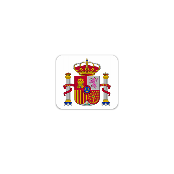 Aufkleber/Sticker Königreich Spanien Reino de Espana Madrid Escudo 8x7cm A3136