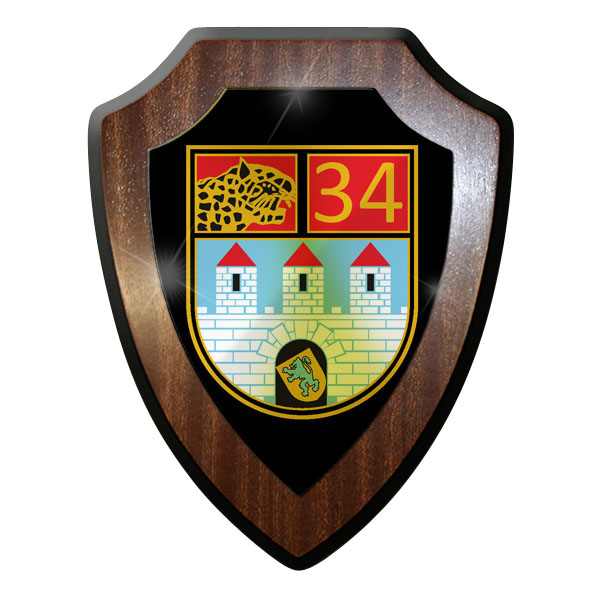 Wappenschild / Wandschild - Panzerbataillon 34 PzBtl Panzer Bundeswehr #9033
