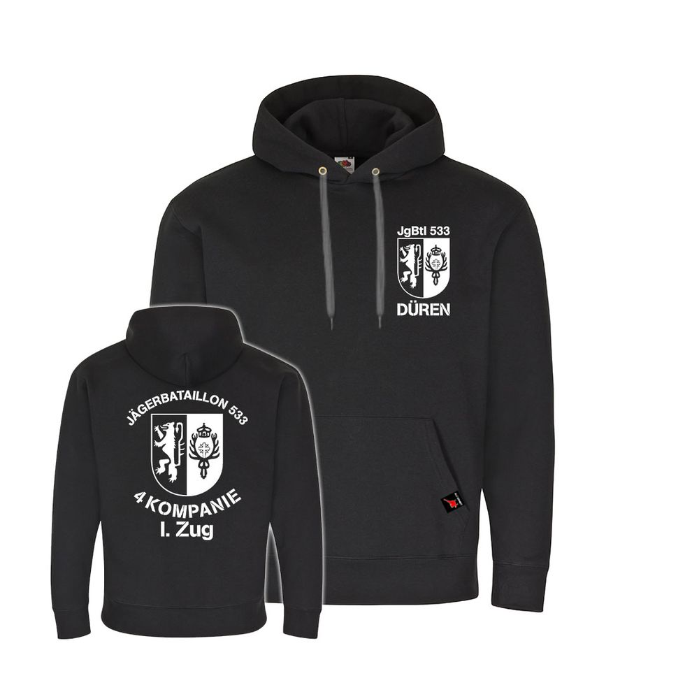 Hoodie 4 JgBtl 533 I Zug Jäger Bataillon Bundeswehr Kompanie Düren #35307