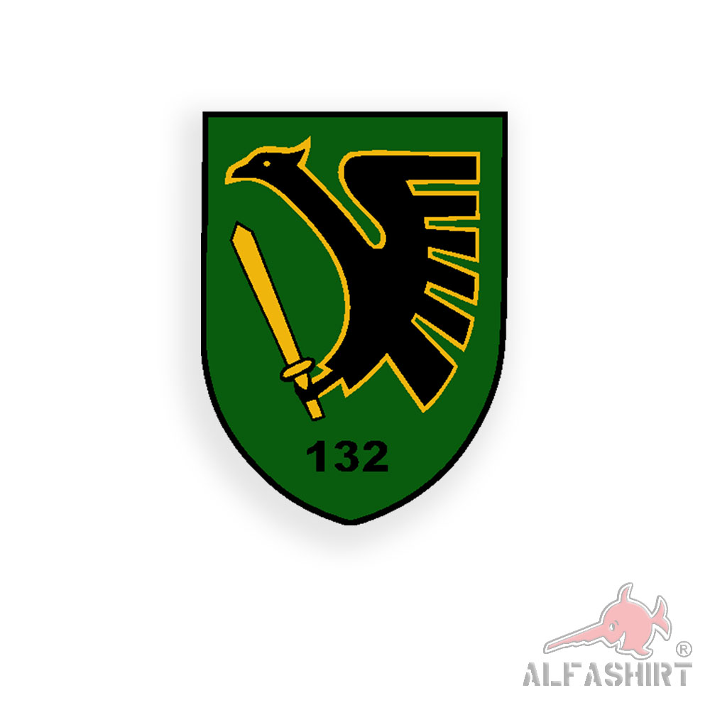 Aufkleber/Sticker PzGrenBtl 132 Panzergrenadierbataillon Militär BW 5x7cm A2594