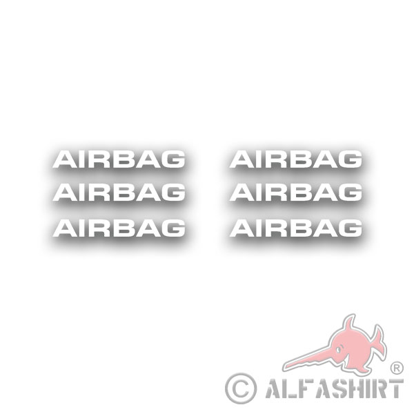 AIRBAG Set Sticker Aufkleber Beschriftung für PKW Modelle 6st. 3x0,3cm#A3599