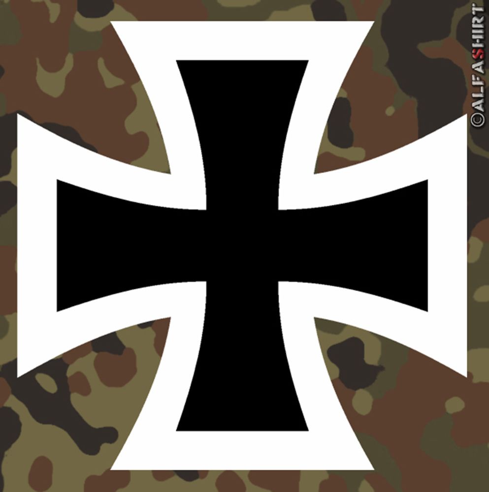 Aufkleber/Sticker Military Cross Kreuz Balkenkreuz Militär Typ 3 10x10cm #A141