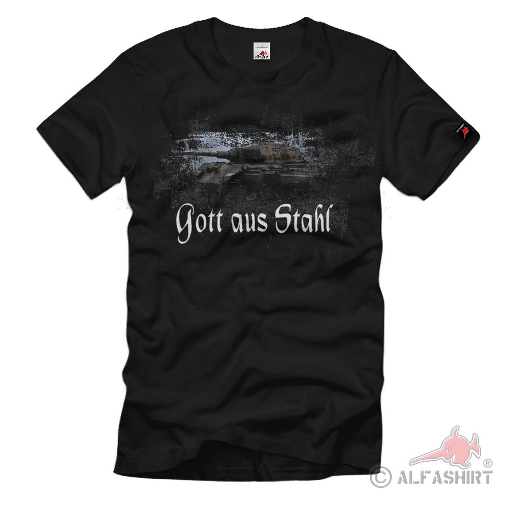 Gott aus Stahl Panzer Königstiger Tiger KFZ Militär Armee Tarn T-Shirt #41162