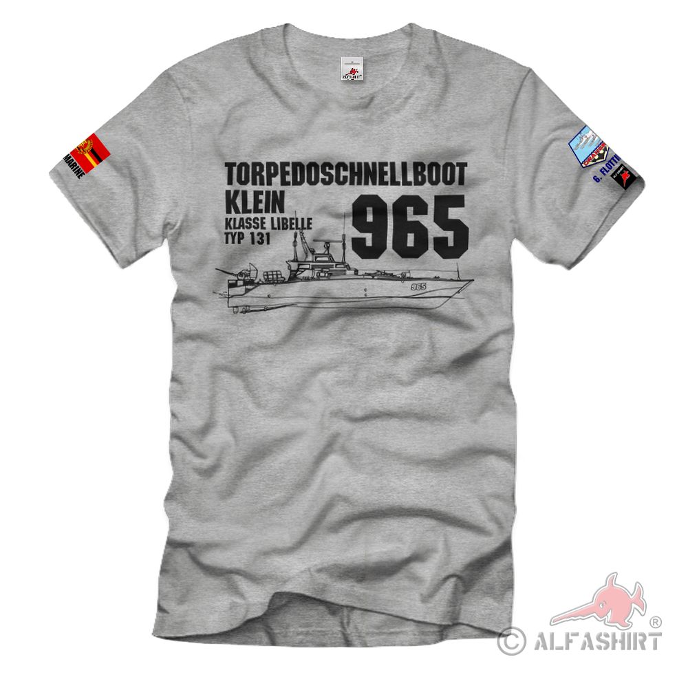 Torpedoschnellboot Klein Typ 131 VM Torpedo Schiff 6 Flottille T-Shir#40189