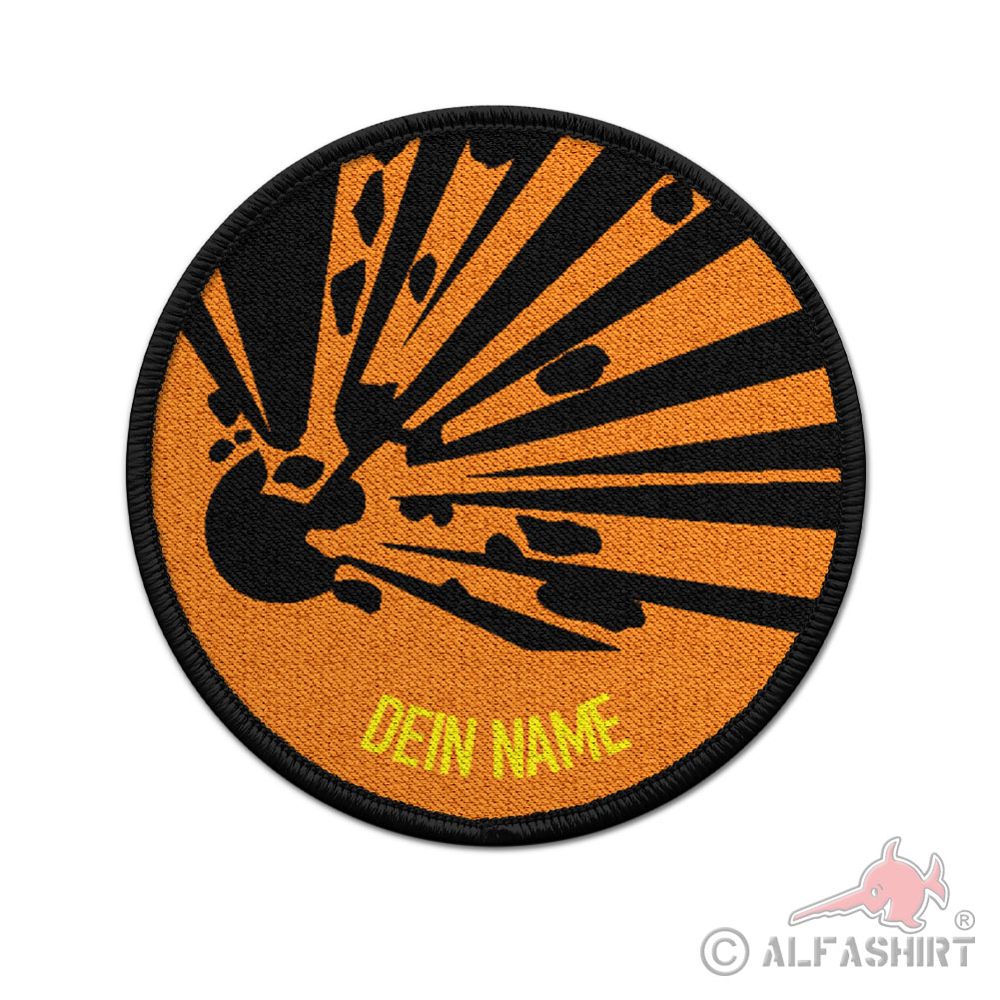 Patch personalisiert Warnzeichen Explosion explosiv Technik Sprengstoff #42832
