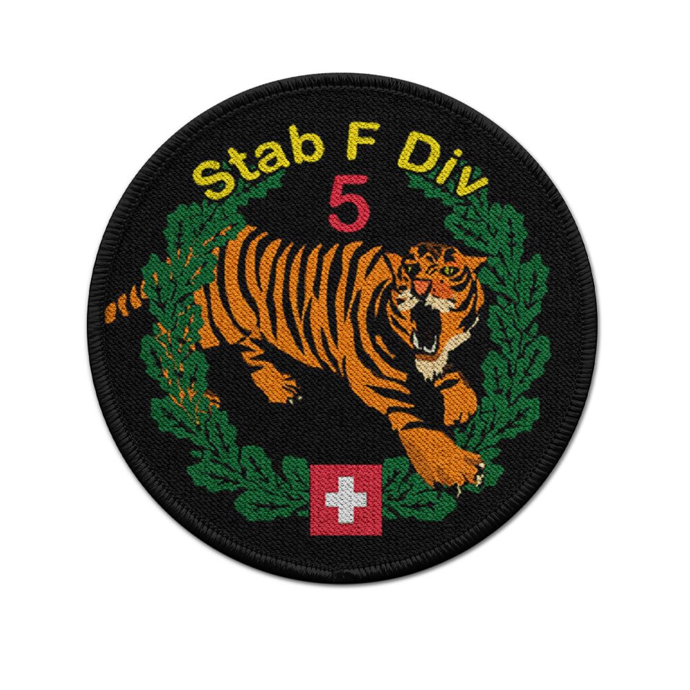 Stab Felddivision 5 Patch Abzeichen Armee Swiss Schweiterarmee Tiger #37205