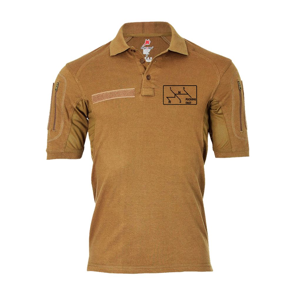 Tactical Poloshirt Alfa - Fucking Fast Käfer Schaltung Kübel Fun Getriebe #18969