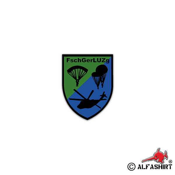 Sticker FschGerLUZg parachute equipment air envelope train 5x7cm # A2251