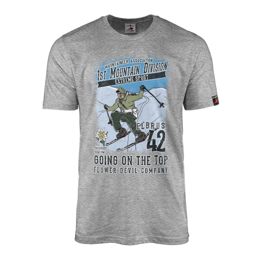 Mountaineers Elbrus 42 Bergjäger Divison Edelweiss Russia WH T-Shirt#42233