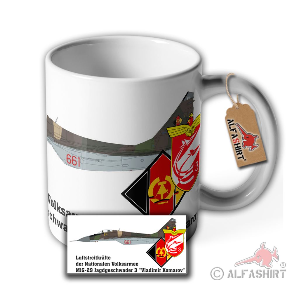 Mug MiG 29 661 NVA DDR Fighter Wing 3 Fulcrum Air Force #30714