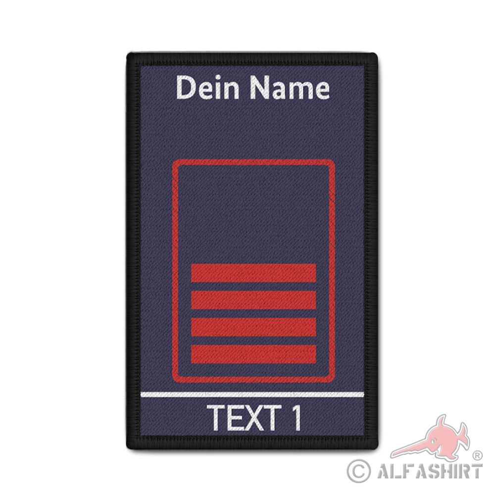 Rank Patch Feuerwehr Unterbrandmeister NRW Wunschtext BM Feuer Brandwehr #45319
