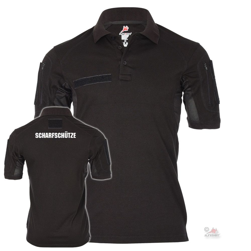 Tactical Poloshirt Alfa - SCHARFSCHÜTZE Sniper Elite Schütze Sportschütze #19092