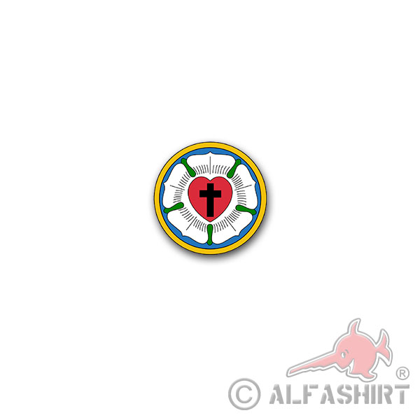 Sticker Luftherrose Protestant Lutheran Church Martin 7x7cm A3121