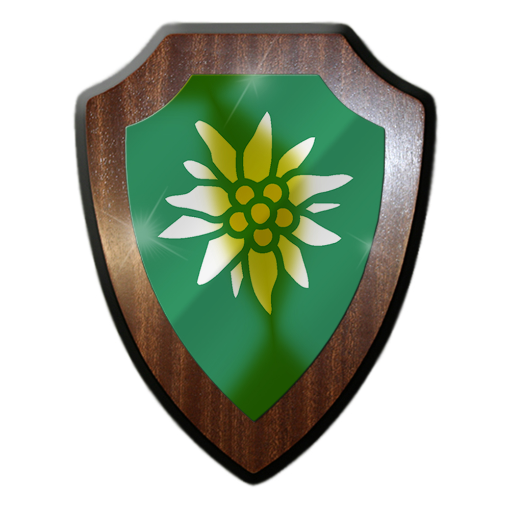Wappenschild Edelweiß Leontopodium GebJg Gebirgsjäger Alpen Pflanze #26564