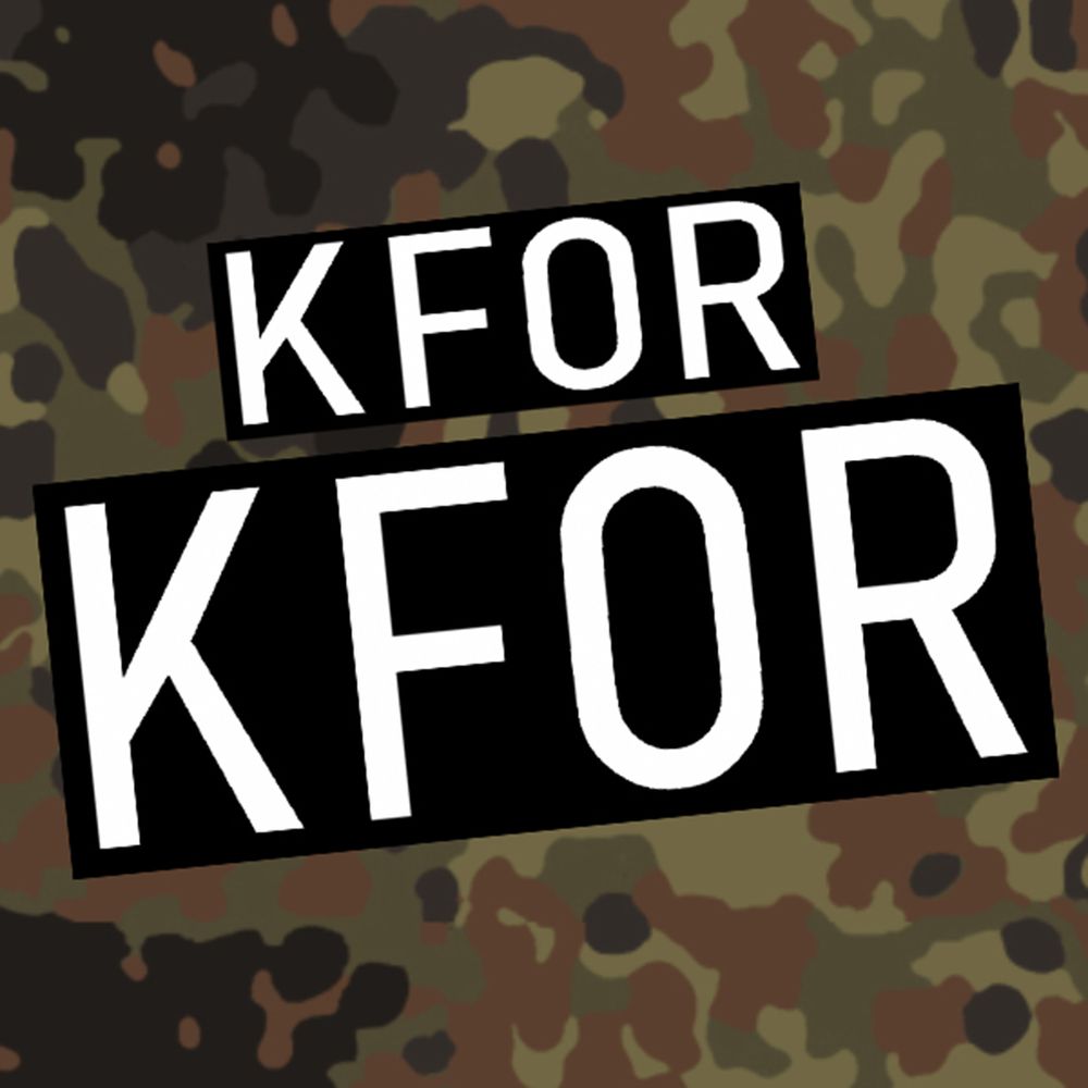 2x KFOR Kosvo Nato Bundeswehr Abroad Insert Sticker 30x10cm 50x20cm # A207