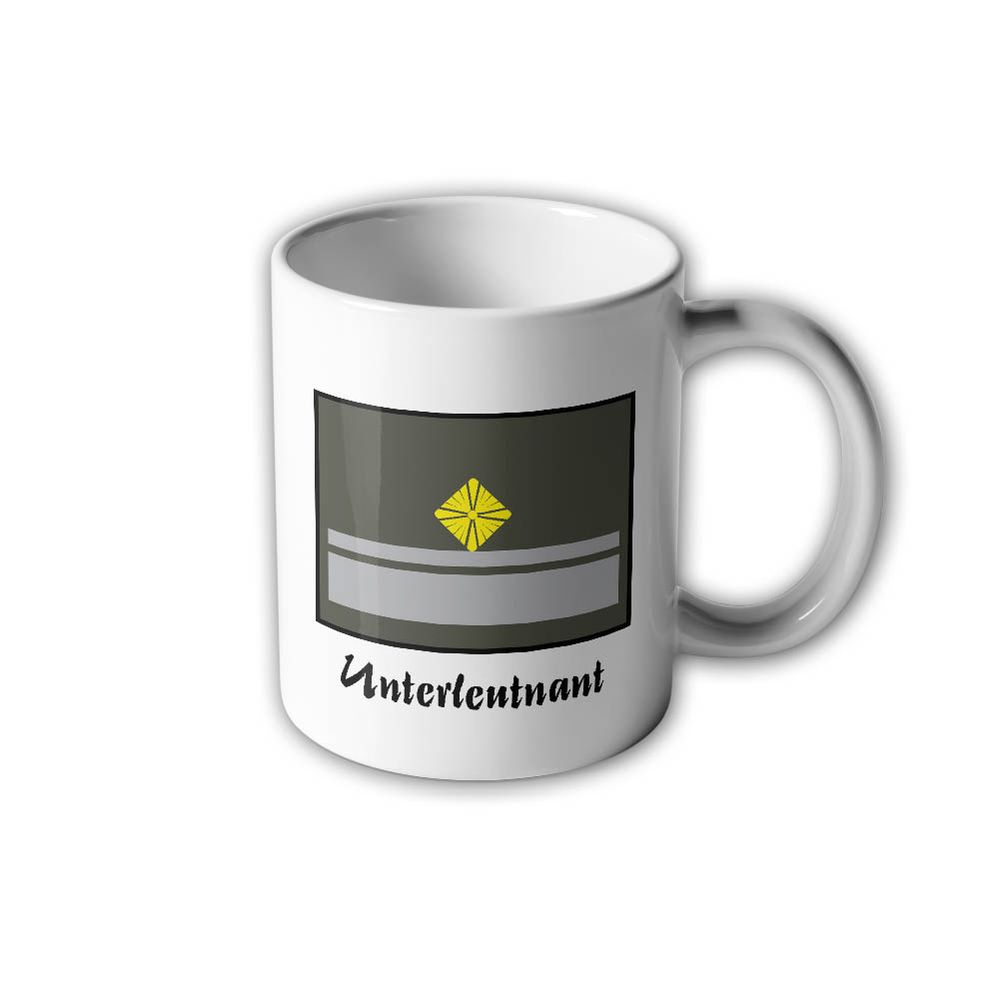 NVA UTV Unterleutnant Tasse Dienstgrad DDR Ostdeutschland Ossi Militär #30512