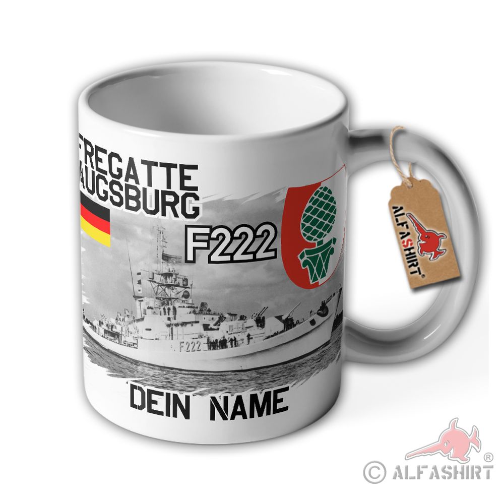 Tasse Fregatte Augsburg F222 Personalisiert Schiff Köln-Klasse Bundeswehr #36062