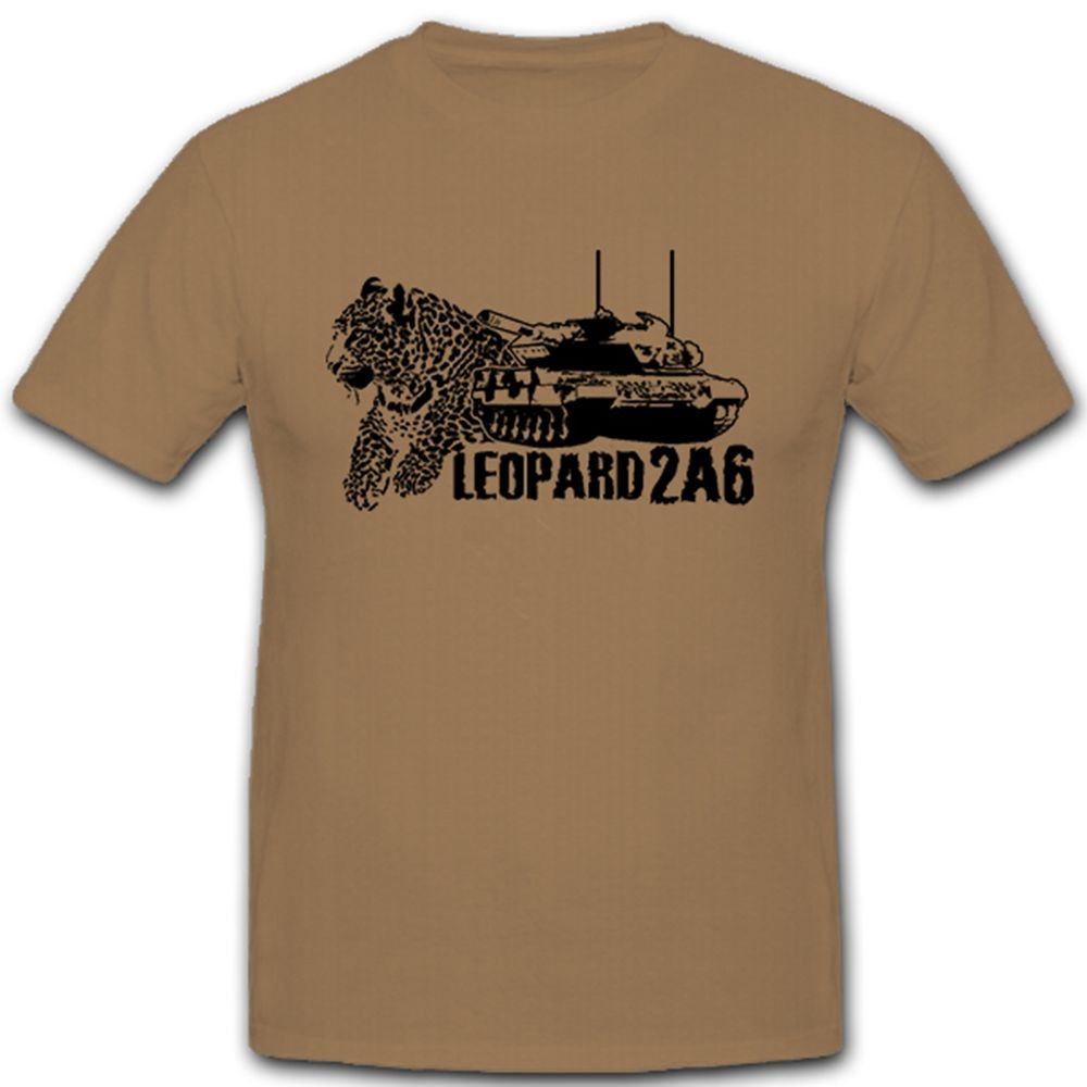 Panzer Leopard 2A6 mit einer Leokatze Bundeswehr Deutschland BW- T Shirt #8106