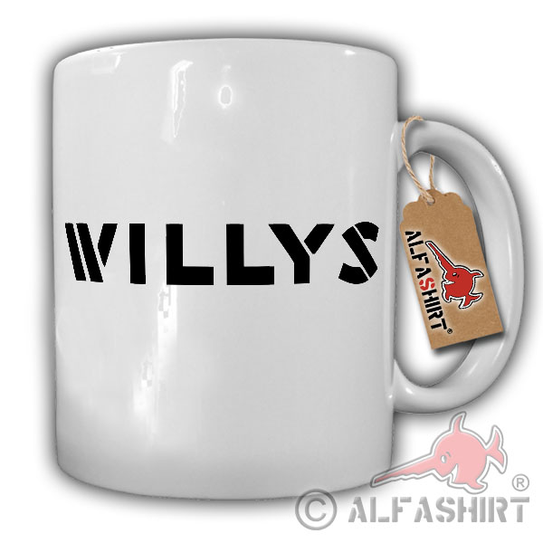 Mug Willys Logo Lettering USA US Army MV Overland SUV Meeting # 17782
