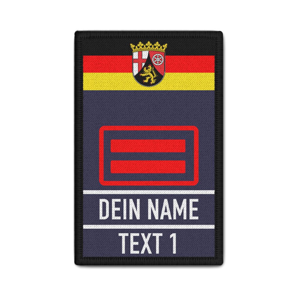 Patch Feuerwehr FF RLP Oberfeuerwehrmann Wappen#47750