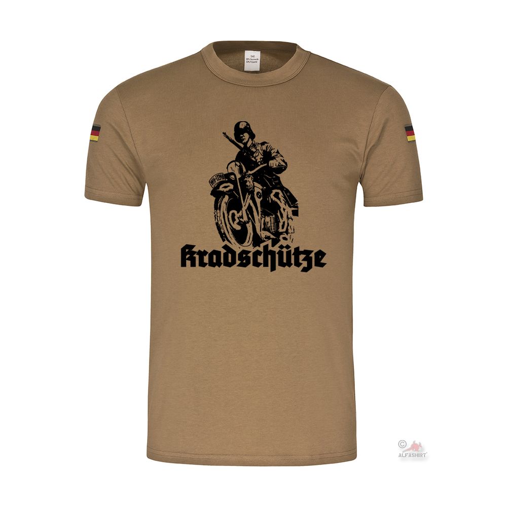 BW Tropen Kradschütze Krad-Schtz Motorbike Driver Infantry KS750 T-Shirt #41247