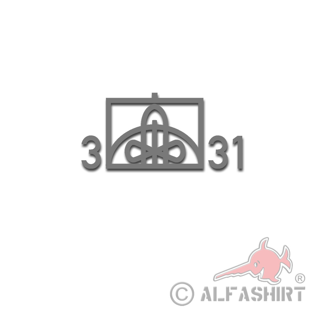 Tactical Sign 3 FlaRakBtl 31 Antiaircraft Missile Group 14x31cm # A4941