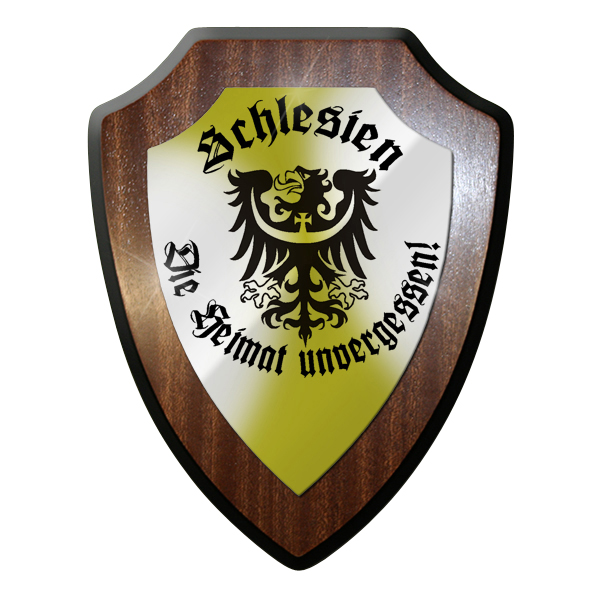 Wappenschild Wandschild Wappen - Schlesien unvergessen Abzeichen Adler #9293
