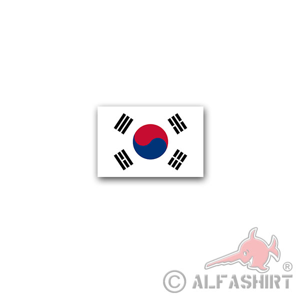 Aufkleber/Sticker Südkorea Flagge Republik Südkorea Ostasien Korea 11x7cm A2986