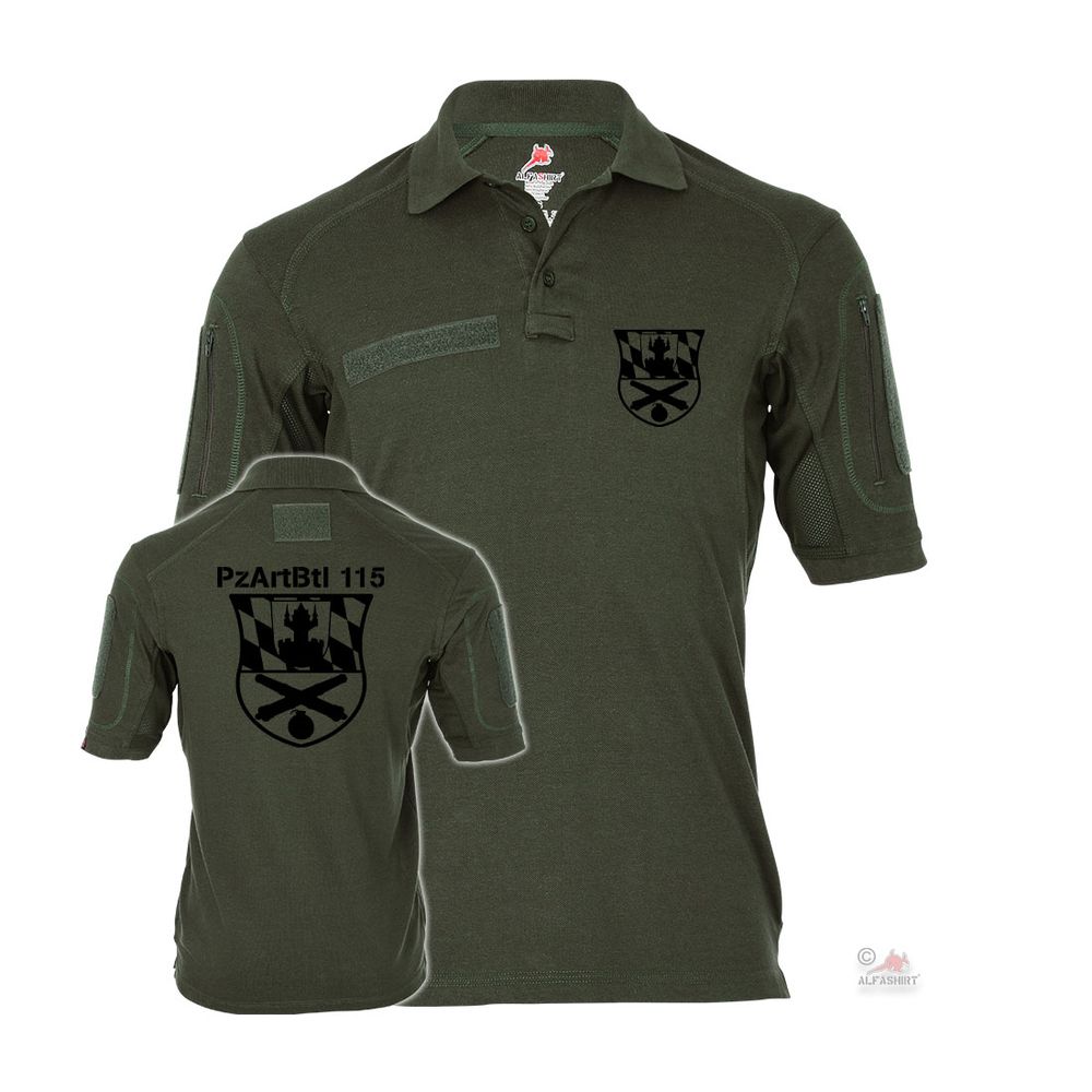 Tactical Poloshirt PzArtBtl 115 Verbandsabzeichen  Feuerunterstützung Ziel#44949
