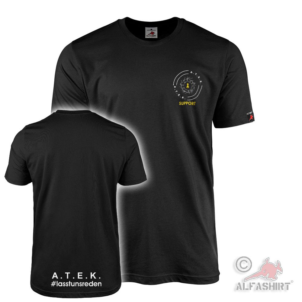 T-Shirt A.T.E.K. Support Unterstützung Einsatzveteran Unvergessen #45471