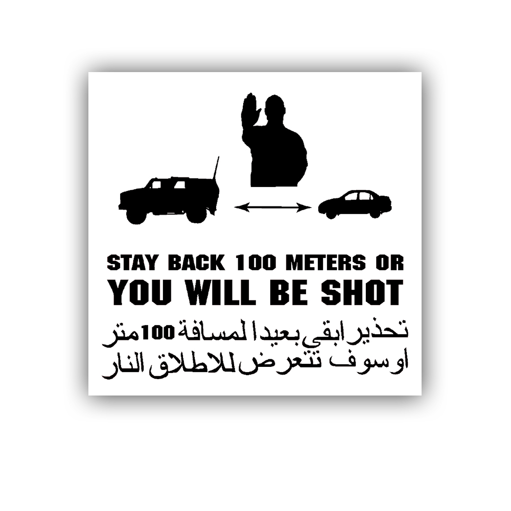 Stay Back Aufkleber Sticker Schädel ISAF Soldaten Kämpfer 7x7cm #A5459