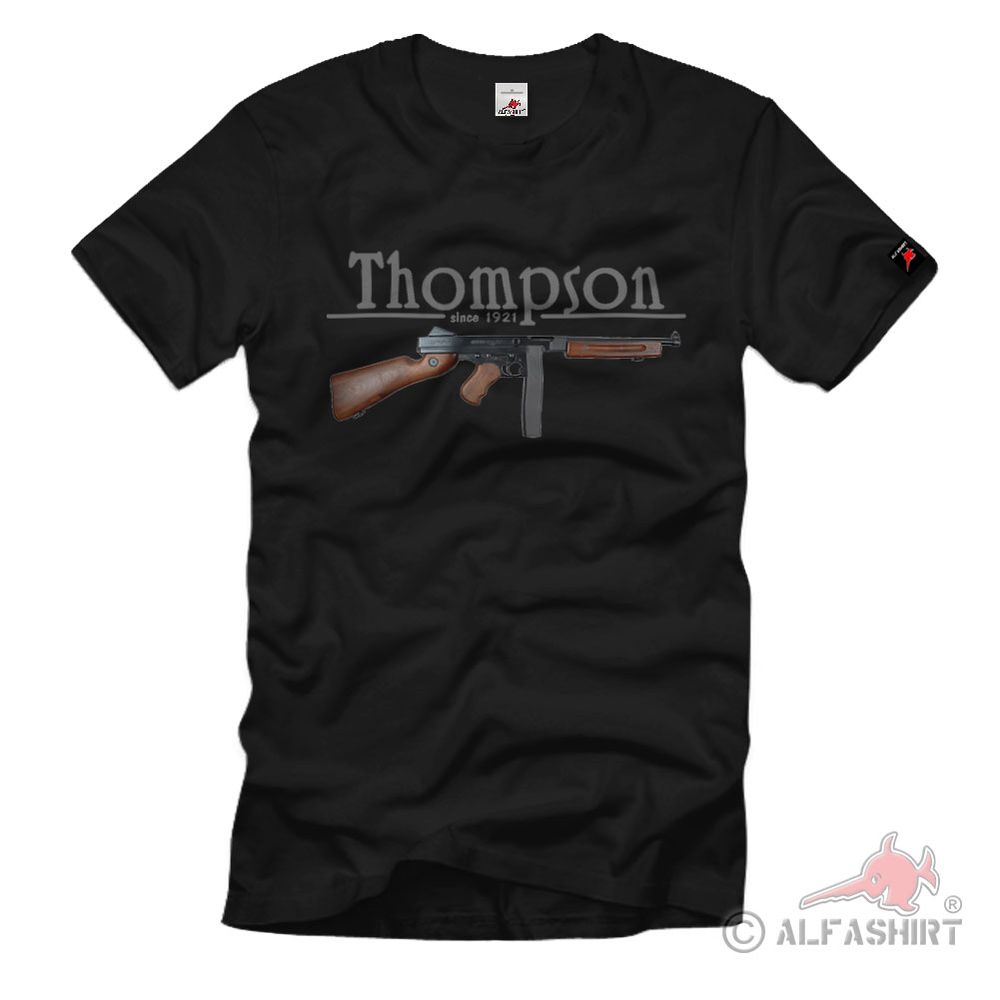 Militär Amerikanisch Thompson Maschienenpistole T Shirt #2309