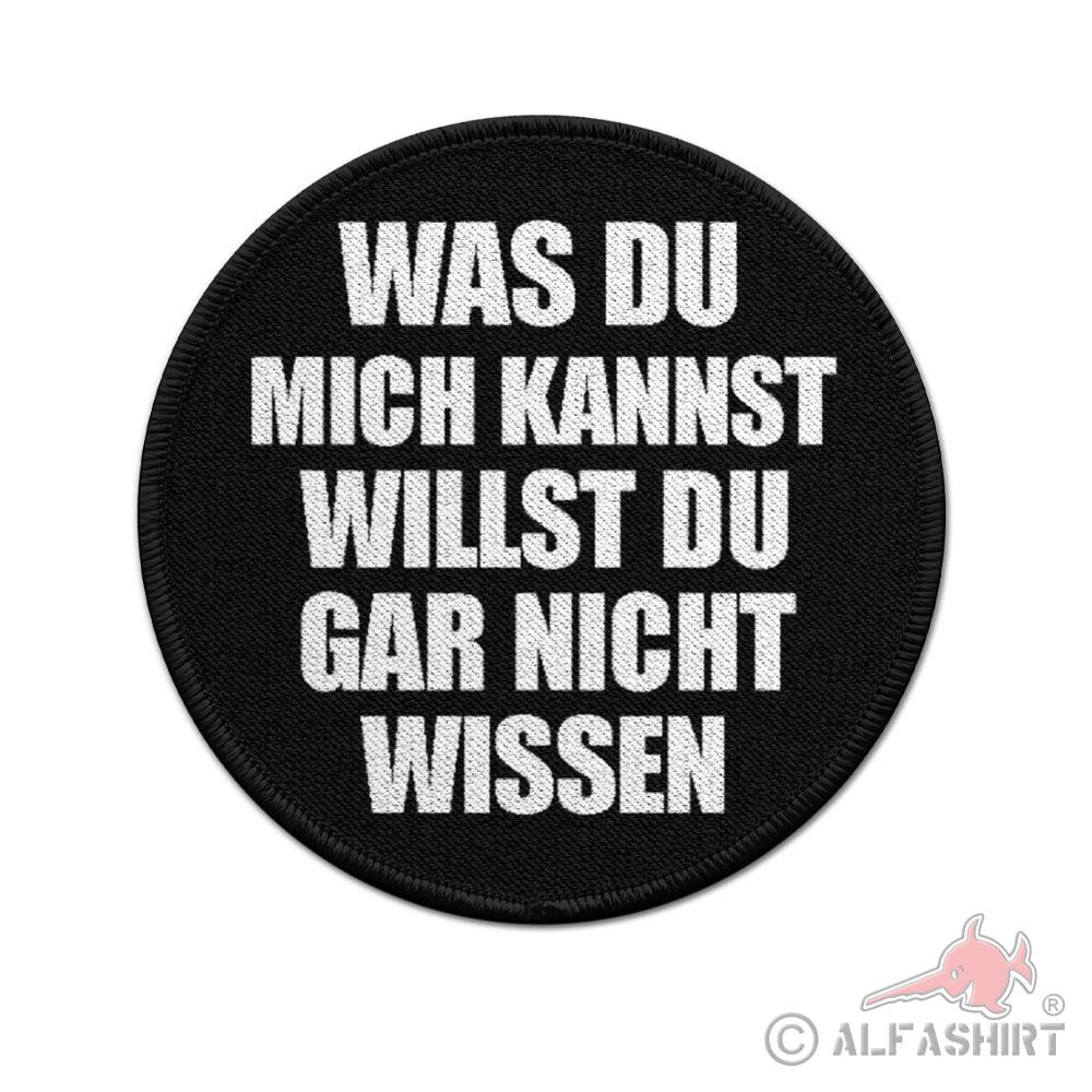 ISSO 9cm Patch Was du mich kannst willst du gar nicht wissen Fun Humor #43923