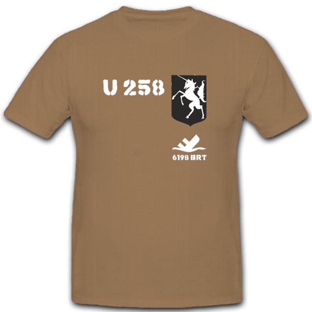 UBoot 258 U258 Wh Wk Untersee Marine Schlachtschiff Einheit T Shirt #3110