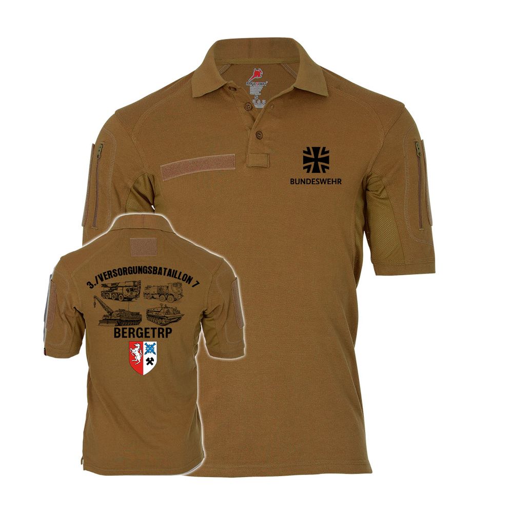 Tactical Polo Bergetrupp Bundeswehr versorgungsbataillon 7 panzer T-Shirt#46880