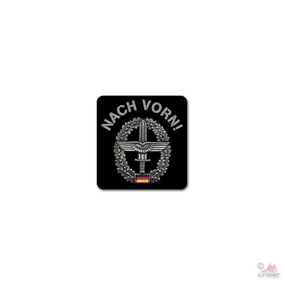 Heeresfliegertruppe Nach vorn BW Schlachtruf Barett Aufkleber 7x7cm #26592