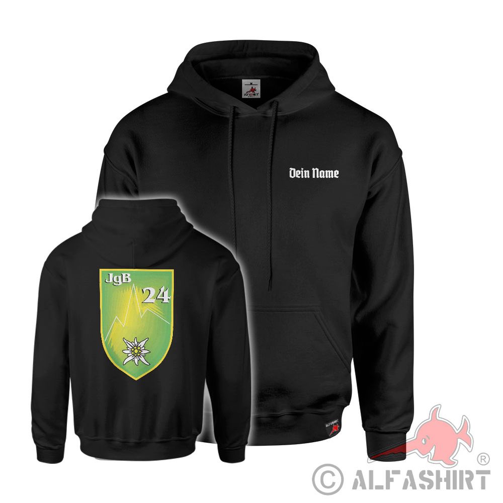 Hoodie Jägerbataillon 24 high mountain mobile infantry association #43275