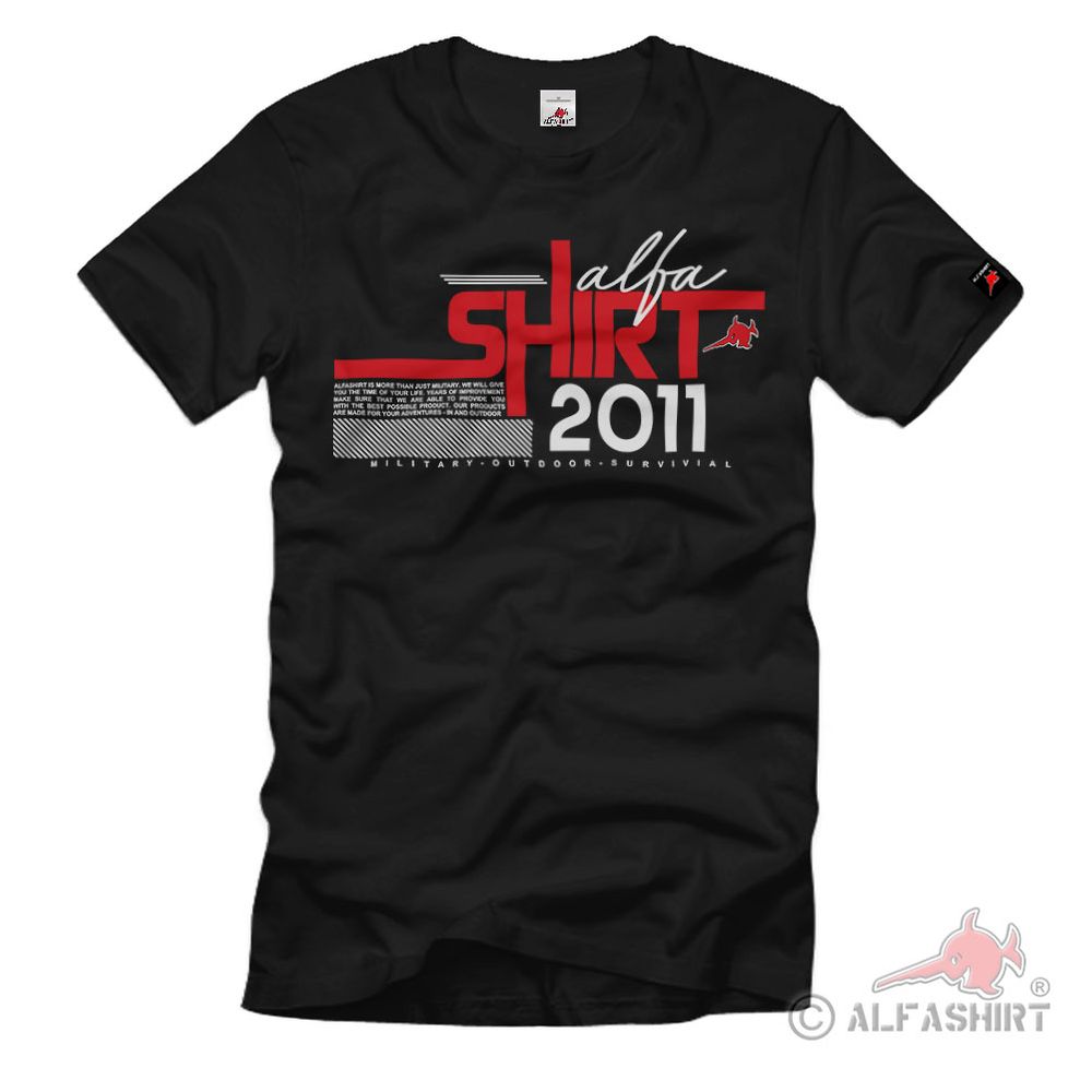 Alfashirt Merchandise Marke Survival Shop Militär Behörden T-Shirt #38997