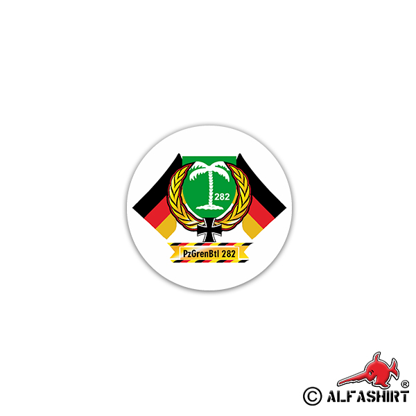 Sticker PzGrenBtl 282 Panzergrenadierbataillon Dornstadt 7x7cm A2370