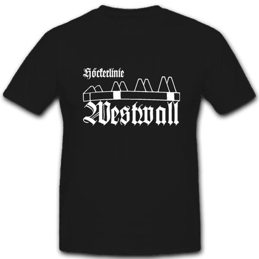 Höckerlinie Westwall Militär Anti Panzer Schutz Beton Wk- T Shirt #3577