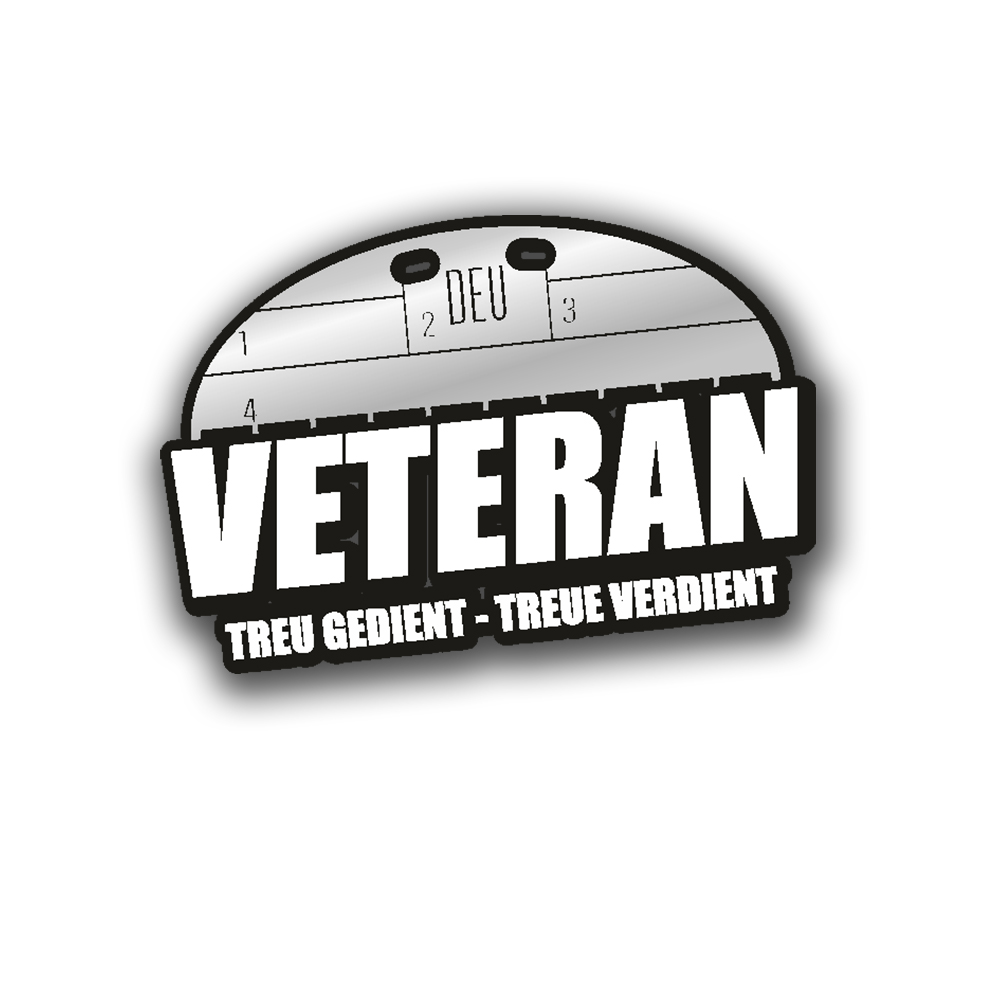Bundeswehr Veteran Sticker Dog Tag Loyalty 10cm x14cm#A6613