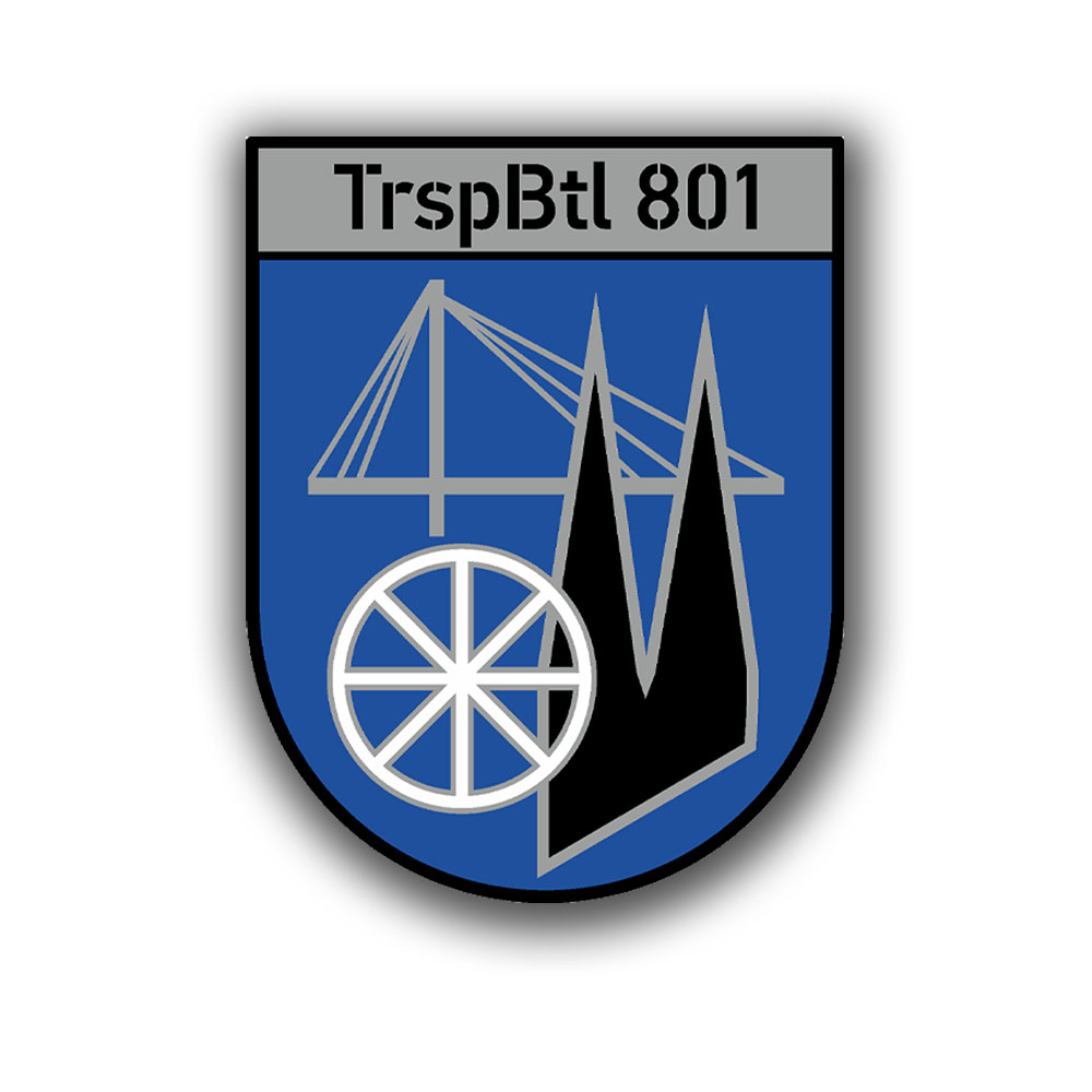 Aufkleber 14x11cm TrspBtl Transportbataillon 801 Lippstadt LogBrig 100 #A6504