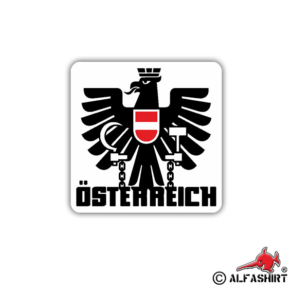 Sticker Austria Eagle Federal Eagle Flag Army Flag 7x7cm A1730