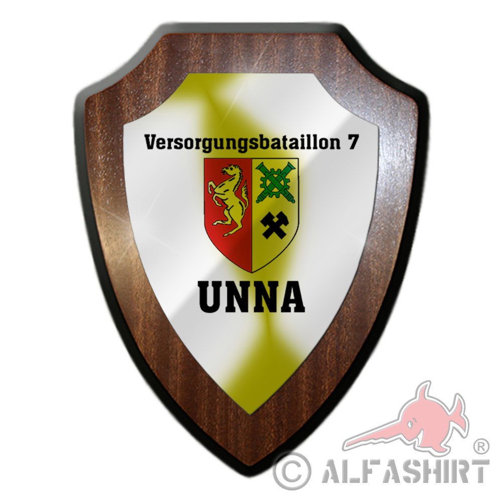 Heraldic shield Supply Battalion 7 Unna LogBtl Logistics Battalion Germany BW # 27938