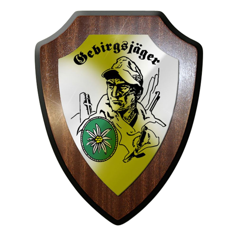 Wappenschild / Wandschild - Gebirgsjäger Gebirge Soldat leichte Infanterie #6903