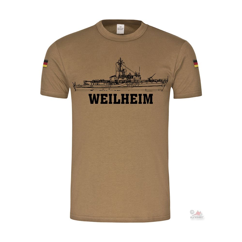 Minenjagdboot Weilheim Lindau Klasse 331 Schiff Bundes-Marine Tropenshirt #29021