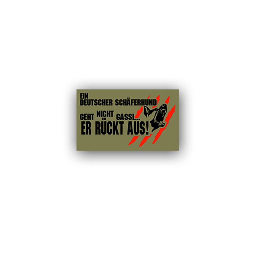 Sticker german shepherd dog does not go doggie dog Fun 12x7cm A3070