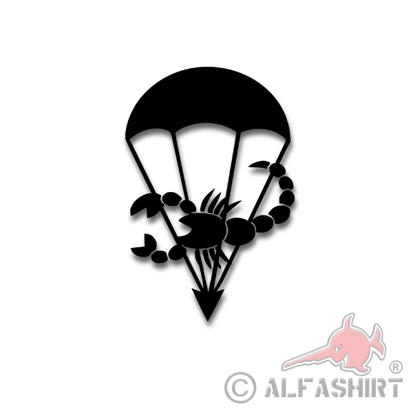 Fallschirmjägerbataollon 263 FschJgBtl Wappen Scorpion Rundkappe 10x7cm#A4531