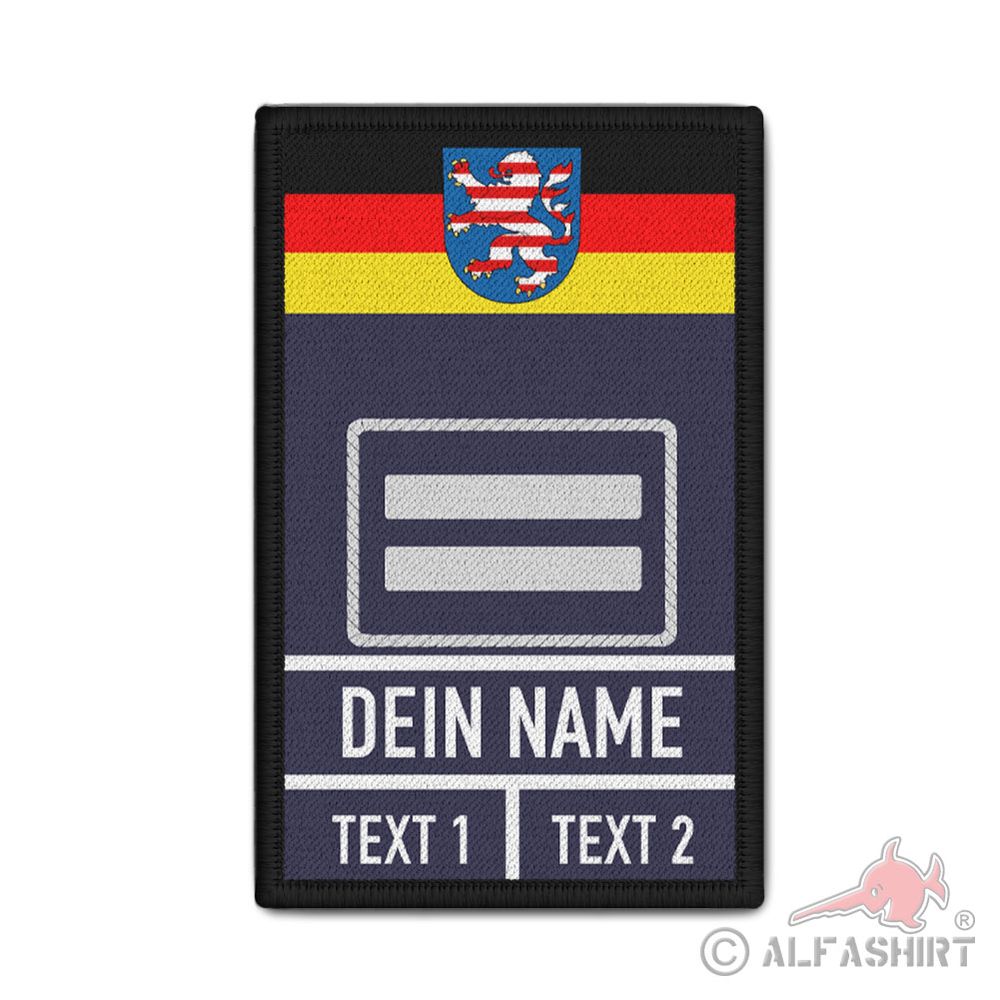 Rank Patch Freiwillige Feuerwehr Hessen Dienstgrad Personalisiert #38989